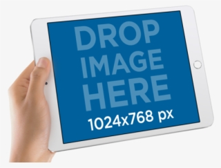 White Ipad Mini Mockup Held By A Man In Landscape Position - Tablet Computer