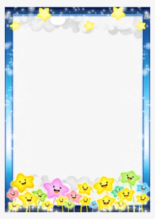 Blue Kidsphoto Frame With Stars Png - Frames For Kids