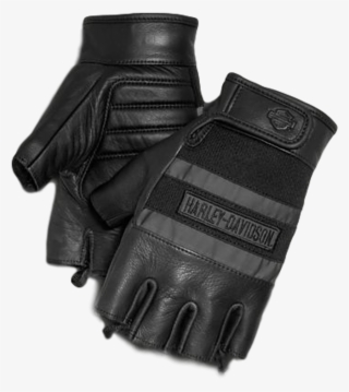 Harley Davidson Centerline Reflective Leather Fingerless - Leather