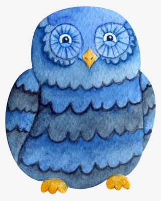 Blue Cute Owl Transparent - Owl