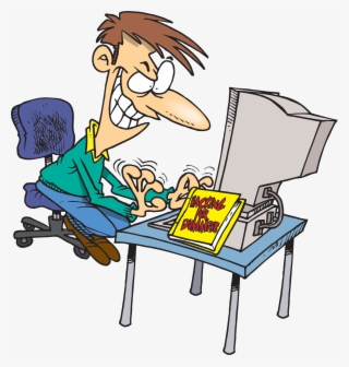 Banner Stock Hacker Transparent Cartoon - Someone Hacking A Computer