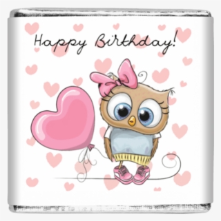 25 X Cute Owl - Happy Birthday Sini Cartoon