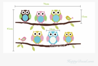 Cute Owl Wall Sticker Tree Stickers With Owls Wall - Cute Owl Border