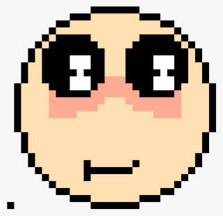 Kawaii Blush - Crescent Moon Pixel Art