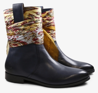 Ankle Boots Jessy 29 Crust Navy Silk Hrs - Motorcycle Boot