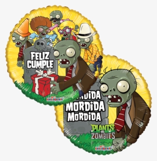 Plantas Vs Zombies Globo Metalico 18 Feliz Cumple - Plants Vs Zombies