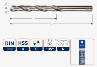 Hss G Jobber Drill Bit, Silver Line, In Pouch - Drill Bit