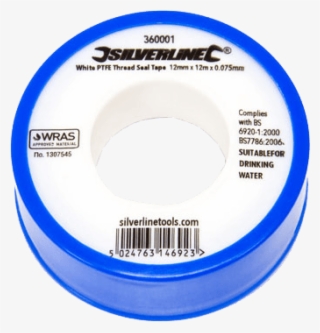 Silverline White Ptfe Tape 12mm X 12m Product 1253661 - Label