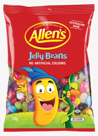 Allens Jelly Beans 190g Bag 3d No Flash - Snakes Alive Allens