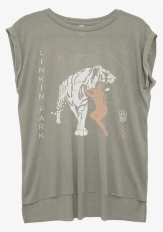 Lady Tiger Rolled Cuff Tee - Sweatshirt