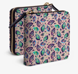 Dailyobjects Falling Feathers Autumn Zip Wallet Buy - Handbag