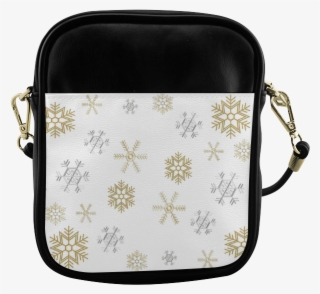Silver And Gold Snowflakes On A White Background 2 - Taylor Swift Reputation Bag