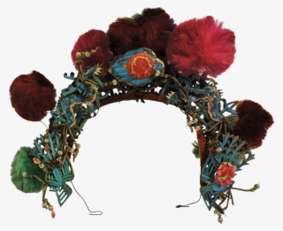 Antique Chinese Tiara Style Kingfisher Headdress From - Rose
