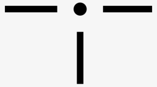 Dot With Three Lines In T Shape Comments - Monochrome