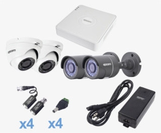 Kit De 2 Camaras Bullet 2 Camaras Domo Hd Disco Duro - Kit 4 Camaras Turbo Hd Epcom