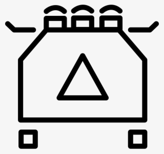 Container Outline With Arrowhead Pointing Upward Comments - Icon