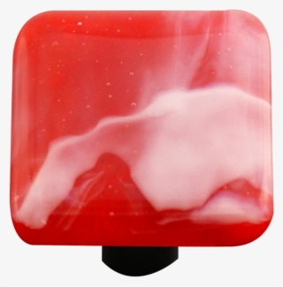 Swirl Collection Brick Red Knob - Onyx