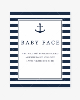 Boy Baby Shower Baby Face Game Printable By Littlesizzle - Baby Shower Advice Sign