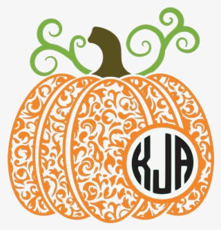 S50071 “pumpkin Monogram” - Pumpkin Monogram Clipart
