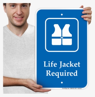 Life Jacket Required, Safety Vests Symbol Sign - Wear Life Jacket Sign