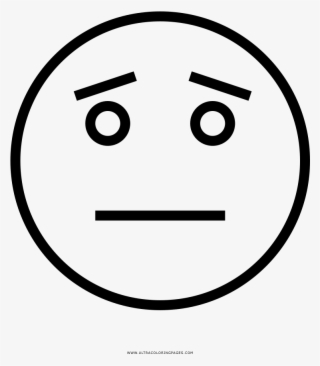 Sad Coloring Page - Smiley