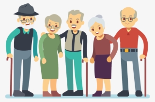 Old Man Group Cartoon
