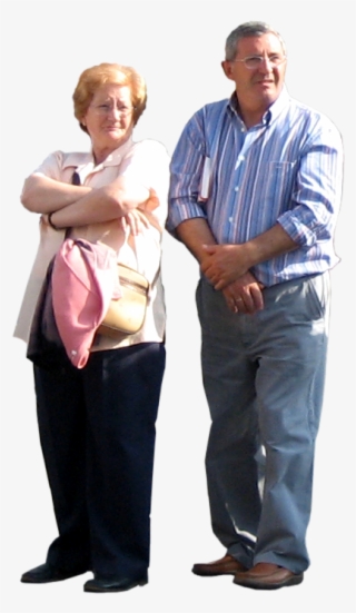 Casual People Png - Elderly Couple Png