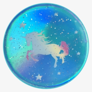 Blue Opal Unicorn Sparkle Gels - Circle