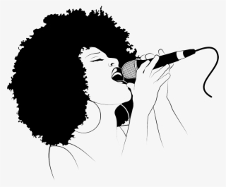 Menu - Black Woman Singing Silhouette