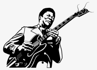 Musician Singer Blues Drawing Silhouette Transprent - Bb King Vector Art