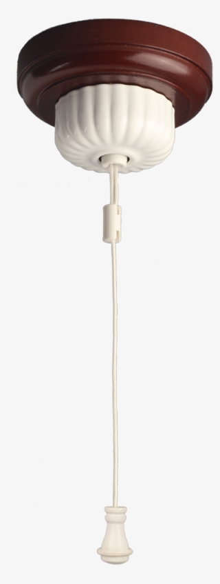 Fluted Ceiling Pull Switch White Powder Coated Cord - Mechanical Fan