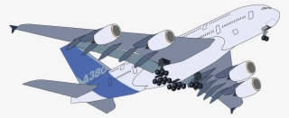 Airbus Airplane Plane - Airbus A380 Clipart