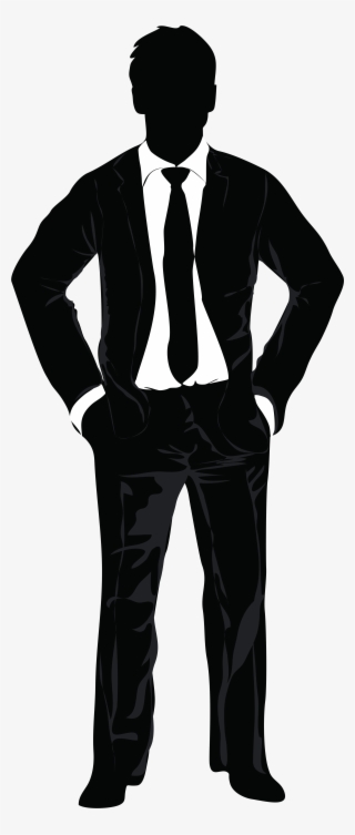 Confident Working Man -silhouette - Silhouette Engineer Clipart