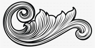 4 - Abstract Floral Png Black