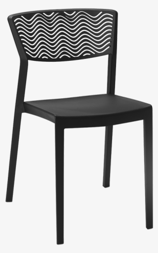 Cadeira De Plástico Com Encosto Vazado Em Formato De - Chair