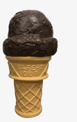 Chocolate Ice Cream Cone - Pink Ice Cream