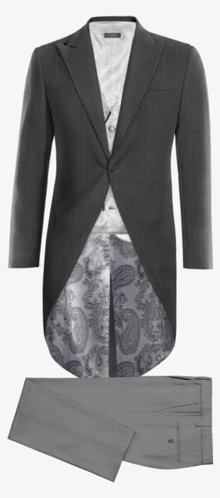 Grey Morning Coat With Grey Waistcoat - Morning Dress