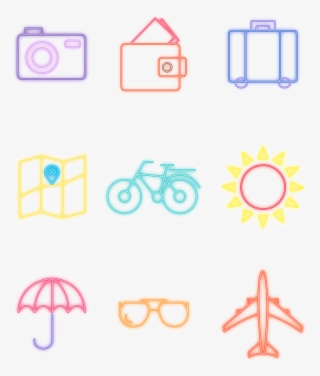 Icon Sun Bike Airplane Png And Vector Image - Heptagrama