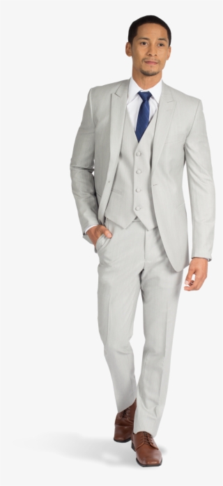 Light Grey Peak Lapel Suit - Friar Tux Light Blue Suit