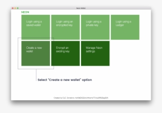 Create A New Neo Address Wallet With Neon Wallet - Diagram