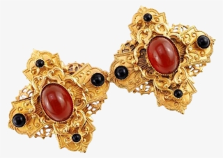 Vintage Byzantine Earrings - Vintage Earrings On Transparent