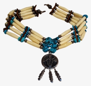 Bone Necklace Png - Native American Necklace Png