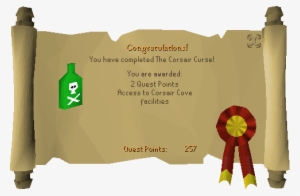 The Corsair Curse Reward Scroll - Dragon Slayer Runescape