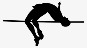 Graphic Black And White Library High Jump Png Black - Track And Field High Jump Clipart