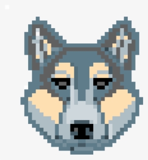 Wolf Face - Fox Head Pixel Art