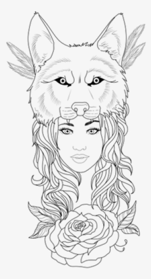 Cross Tattoo Transparent Png - Tatuajes De Mujer Lobo