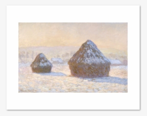 Wheatstacks, Snow Effect, Morning - Claude Monet Haystacks Snow Effect