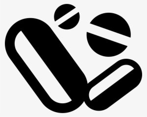 Medical Drugs Pills And Capsules Comments - Black And White Drug Clipart