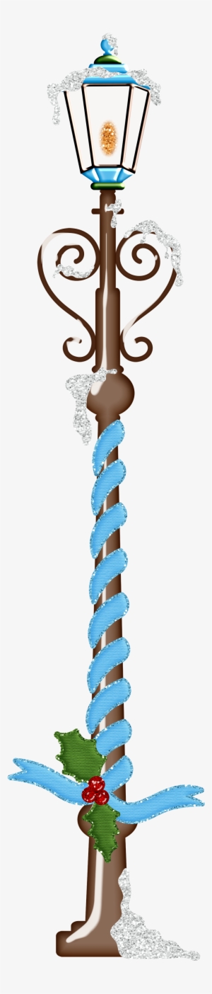 Lamp Post Clipart Christmas - Christmas Light Post Png