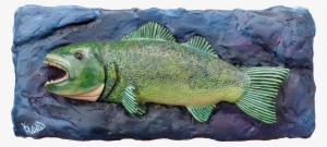 Fish On Wall Light Weight Drywall Mud & Oil - Bass